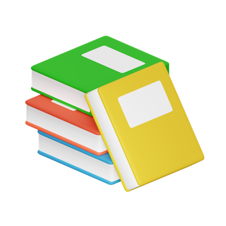 Pilha de livros  3D Icon