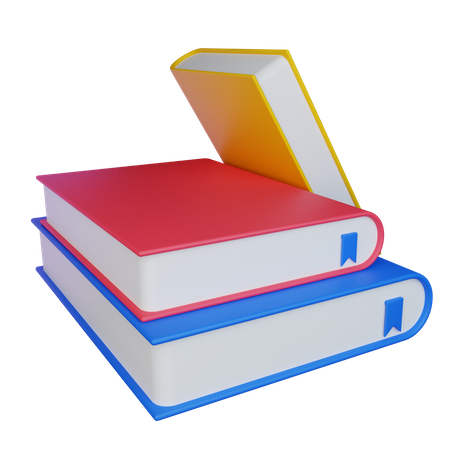 Pilha de livros  3D Icon