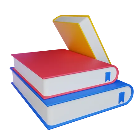 Pilha de livros  3D Icon