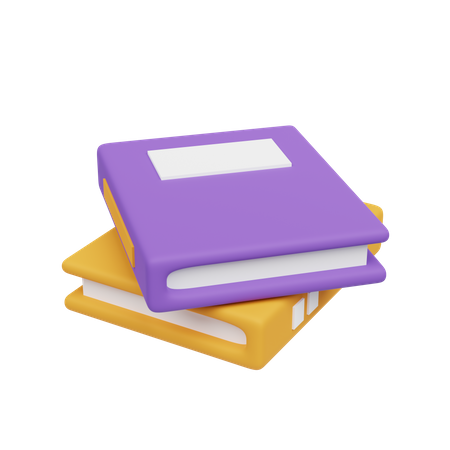 Pilha de livros  3D Icon