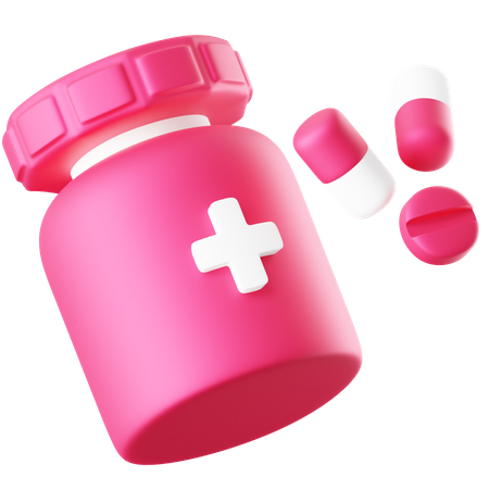 Pill Bottle  3D Icon