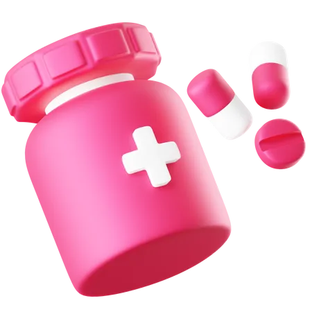 Pill Bottle  3D Icon