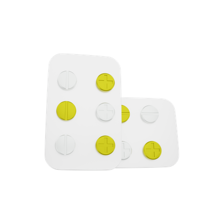 Pill tablets  3D Illustration