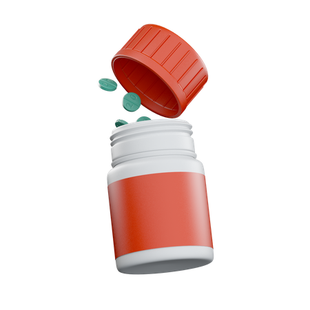 Pillendose  3D Illustration