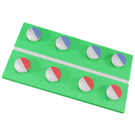 Pills Strip  3D Illustration