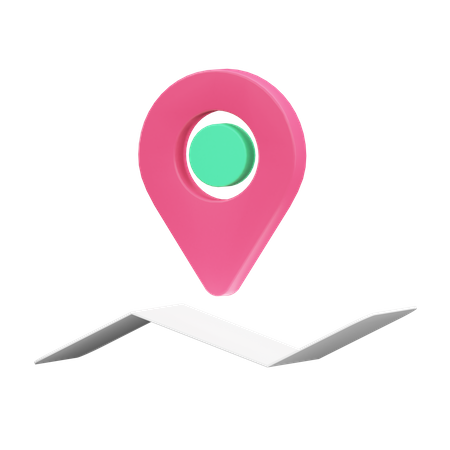 Pin Location  3D Illustration