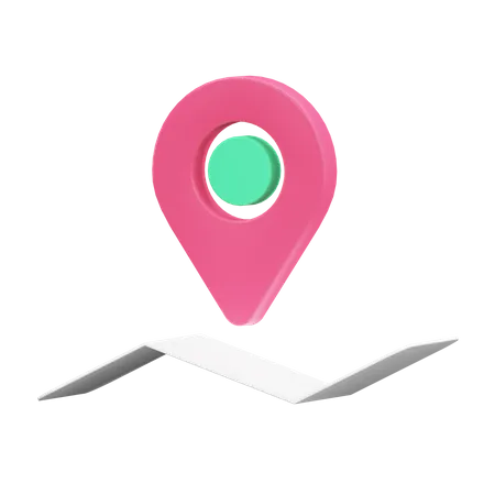 Pin Location  3D Illustration