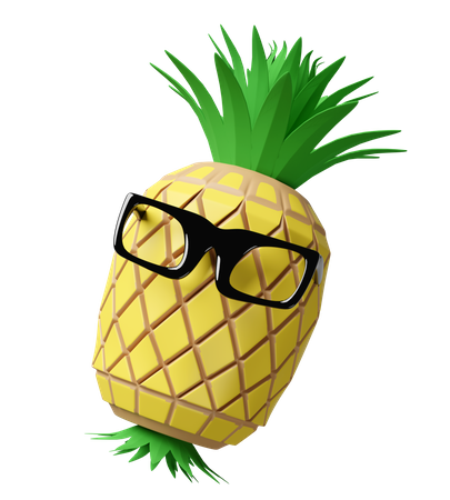 Piña con gafas de sol  3D Icon