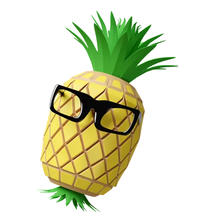 Piña con gafas de sol  3D Icon