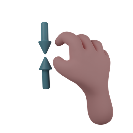 Pinch Gesture  3D Illustration