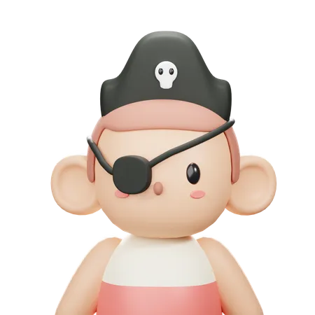 Pirate Costume Avatar  3D Icon