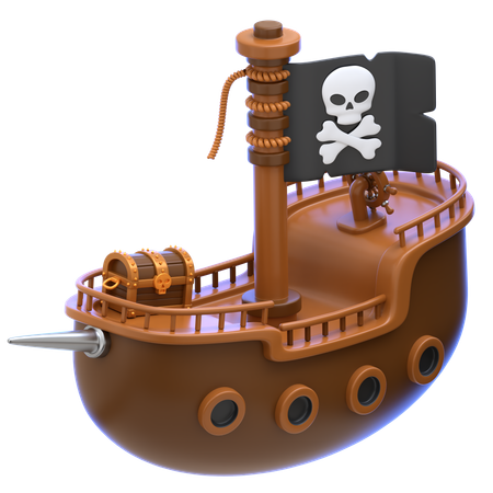 Pirate Ship  3D Icon