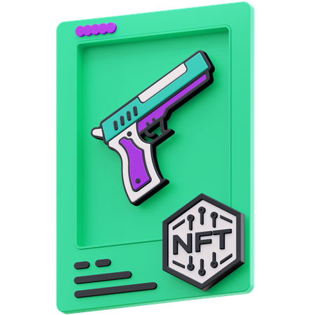 Pistolet nft  3D Illustration