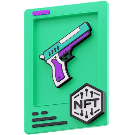 Pistolet nft  3D Illustration