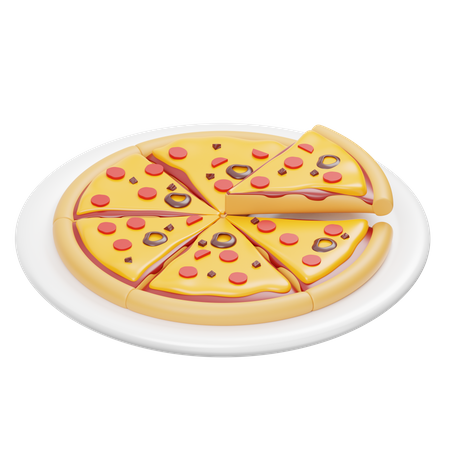 Pizza  3D Icon