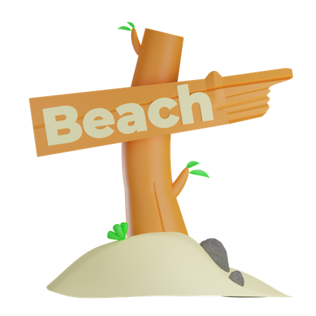 Placa de praia  3D Illustration