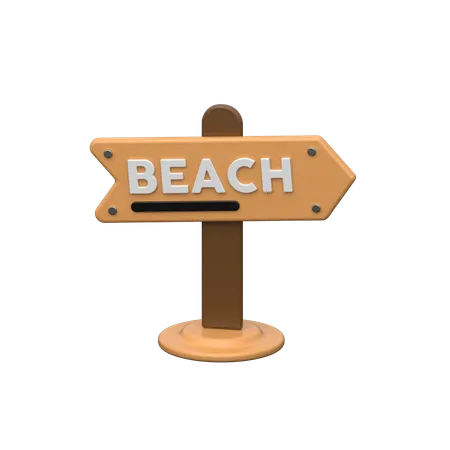 Plage  3D Icon