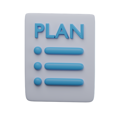 Plan  3D Icon