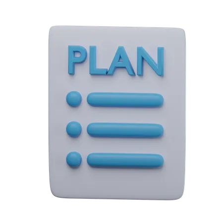 Plan  3D Icon