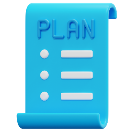 Plan de negocios  3D Icon