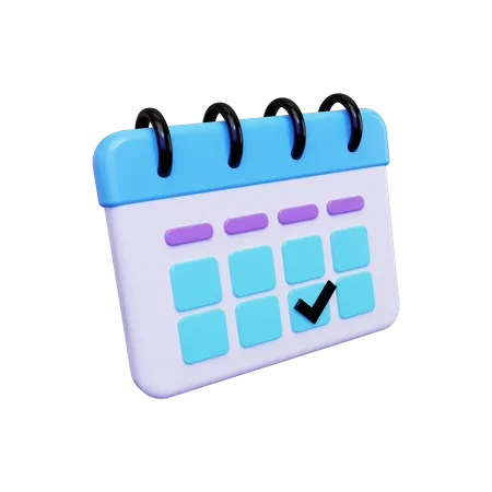 Plan With Calendar  3D Illustration