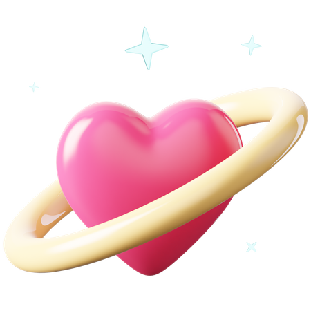 Planeta del amor  3D Icon