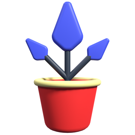 Plant Pot  3D Icon