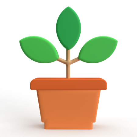 Plant Pot  3D Icon