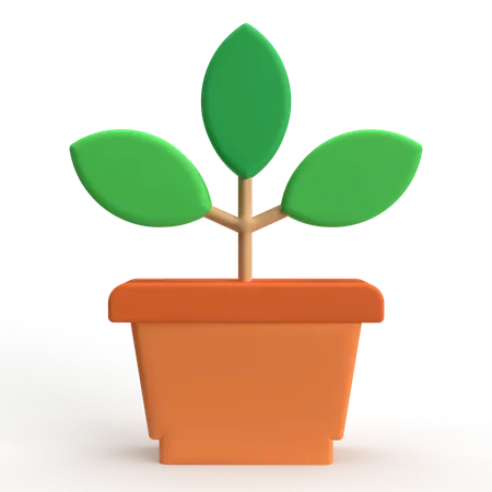 Plant Pot  3D Icon