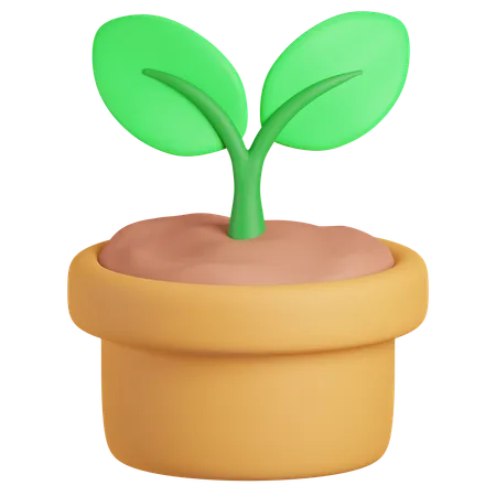 Plant Pot  3D Icon