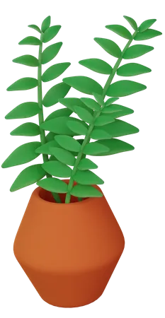 Plant Pot  3D Illustration