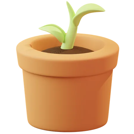 Plant Pot  3D Illustration