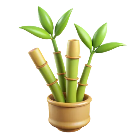 Planta de bambú  3D Icon