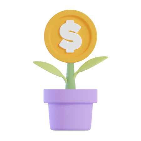 Planta de dinero  3D Icon