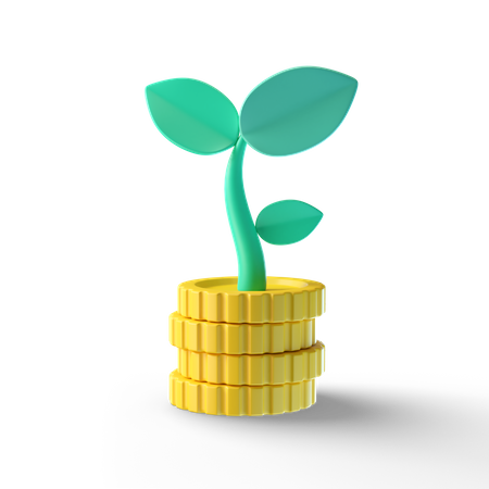 Planta de investimento  3D Illustration