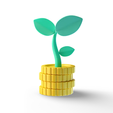 Planta de investimento  3D Illustration