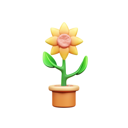 Planta de girassol  3D Icon