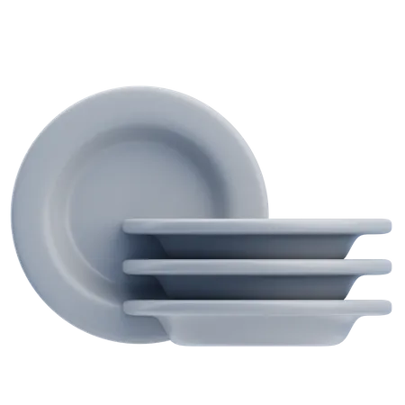 Plates  3D Icon