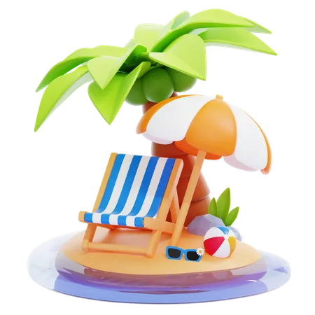 Playa  3D Icon