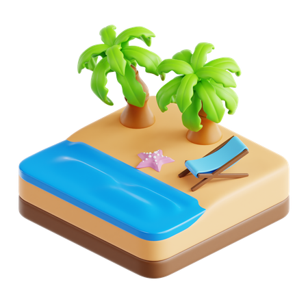 Playa  3D Icon