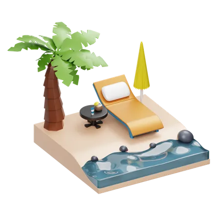 Playa  3D Illustration