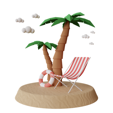 Playa  3D Illustration