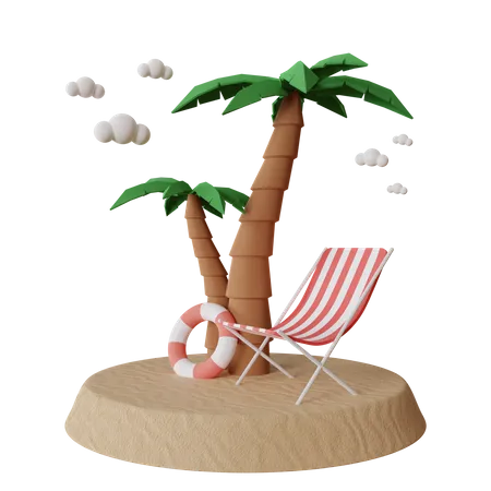 Playa  3D Illustration