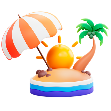 Playa  3D Illustration