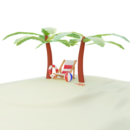 Playa  3D Illustration