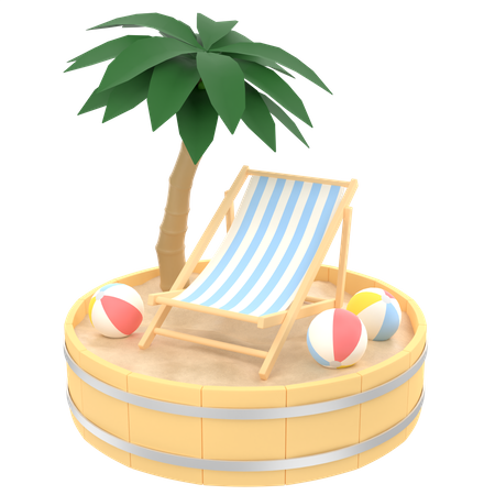 Playa  3D Illustration