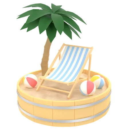 Playa  3D Illustration