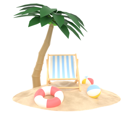 Playa  3D Illustration