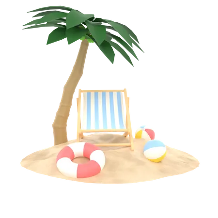 Playa  3D Illustration