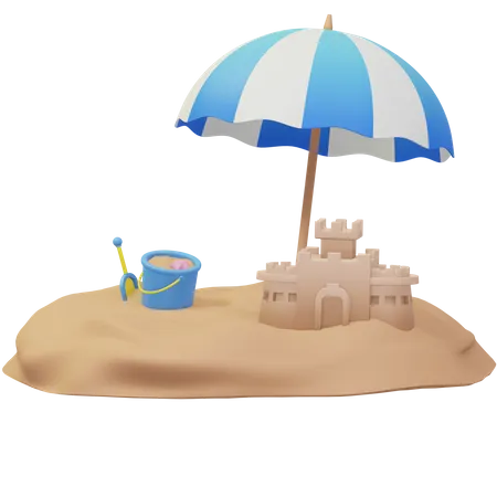 Playa  3D Illustration